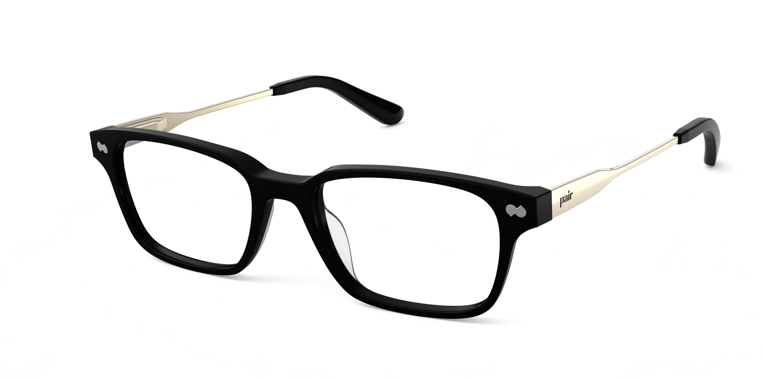 Mixed Material Black Gold Metal