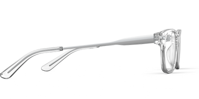 Mixed Material Crystal Clear Silver Metal