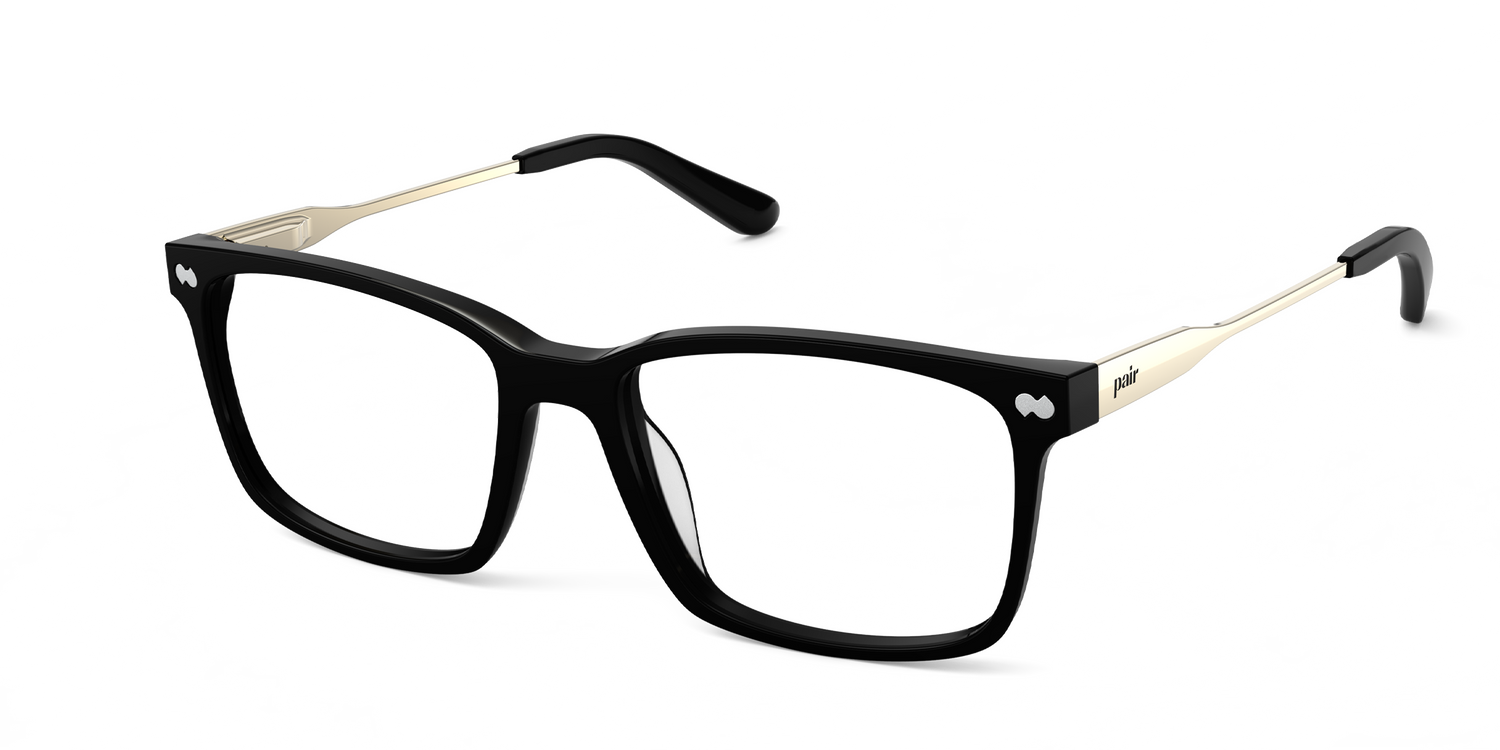 Mixed Material Black Gold Metal