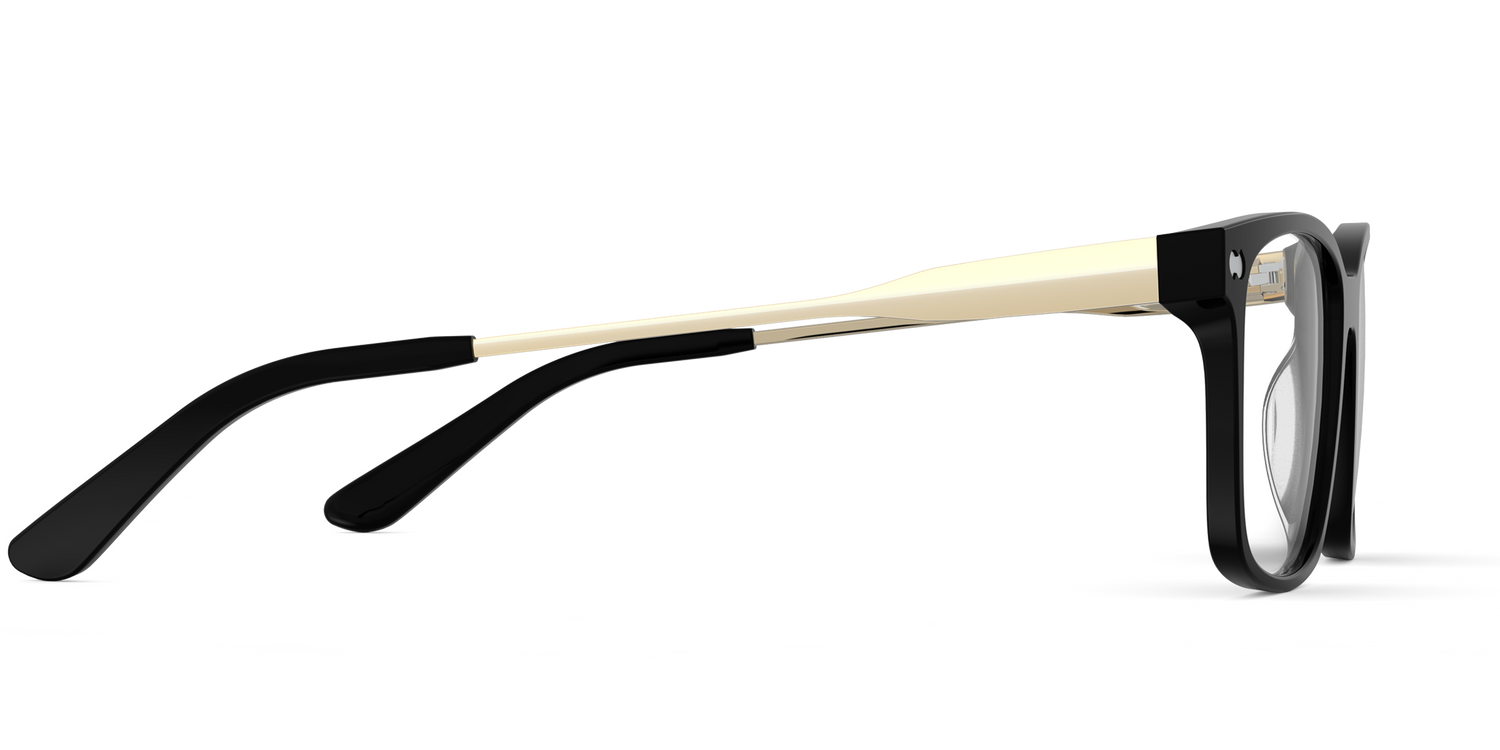 Mixed Material Black Gold Metal