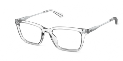 Mixed Material Crystal Clear Silver Metal