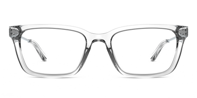 Mixed Material Crystal Clear Silver Metal