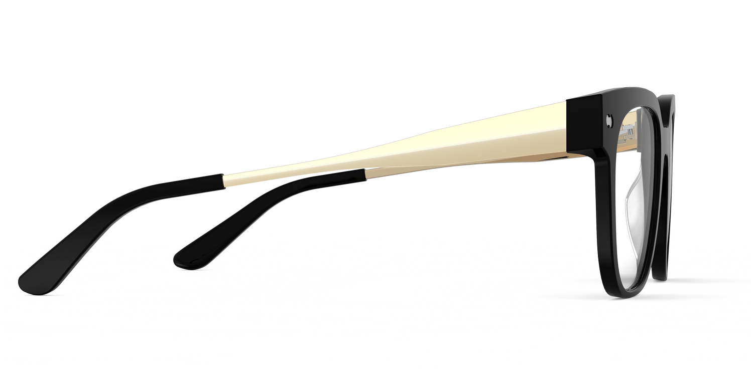 Mixed Material Black Gold Metal