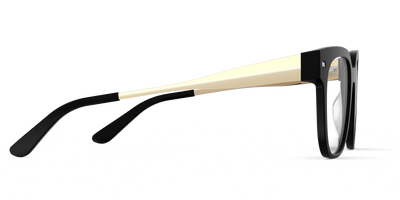 Mixed Material Black Gold Metal