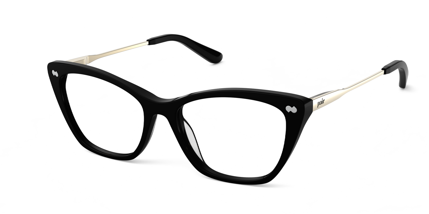 Mixed Material Black Gold Metal