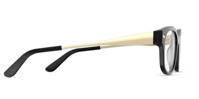 The Addison - Black Acetate Gold Metal