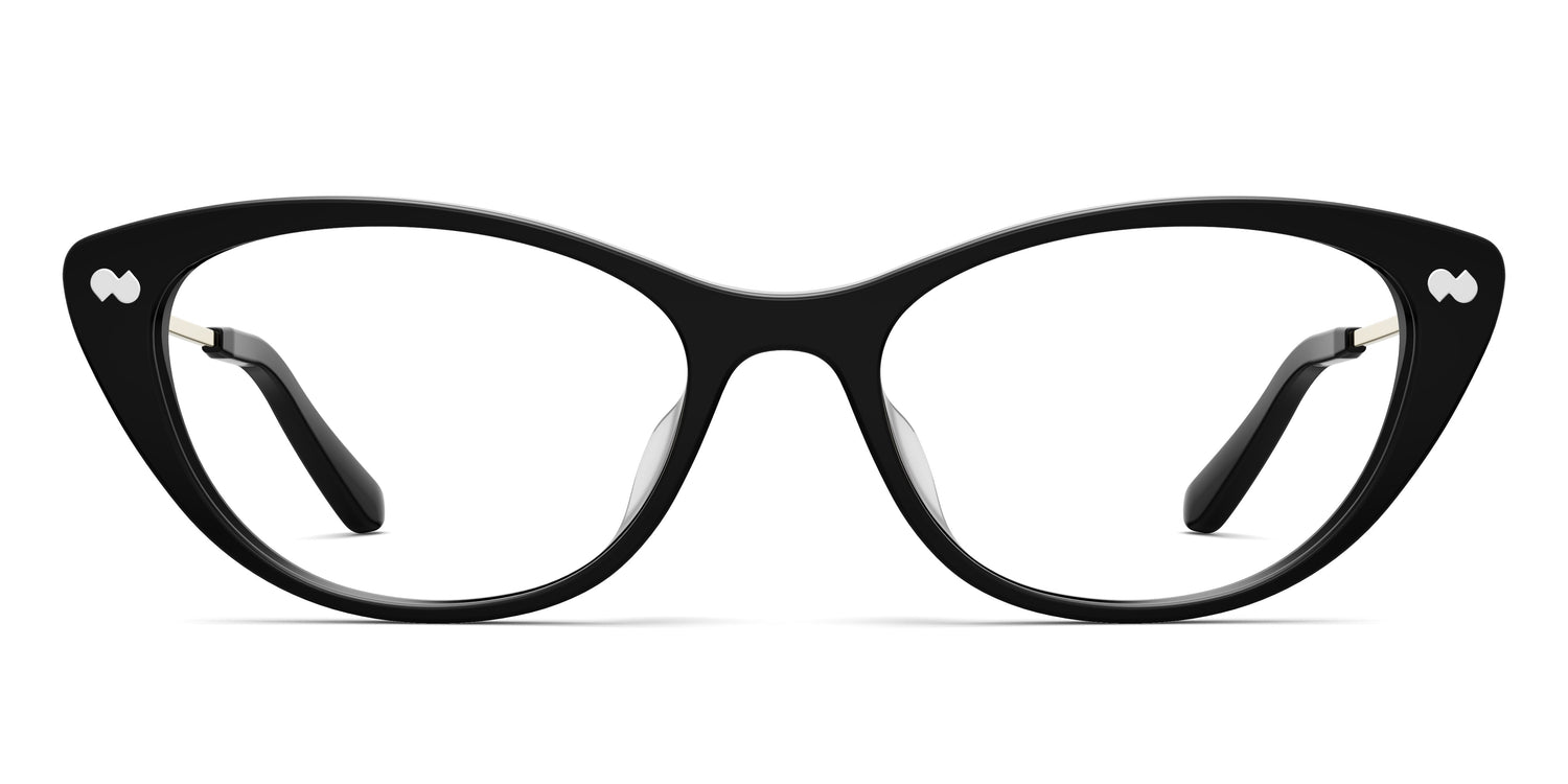 The ella - Black Acetate Gold Metal