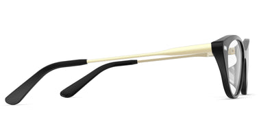 The ella - Black Acetate Gold Metal