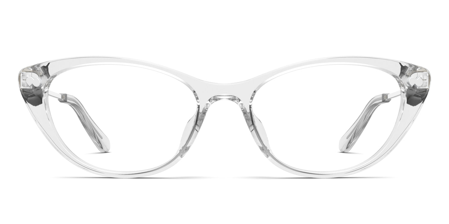 The ella - Crystal Clear Acetate Silver Metal