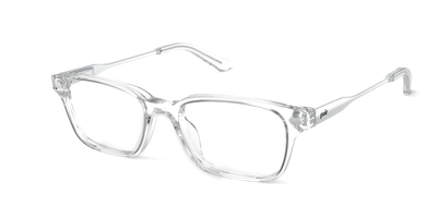 Mixed Material Crystal Clear Silver Metal