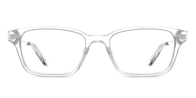 Mixed Material Crystal Clear Silver Metal