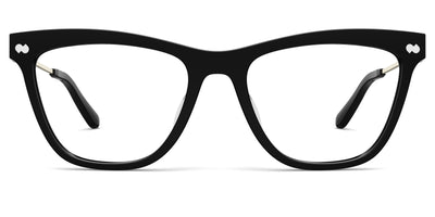 The Harper - Black Acetate Gold Metal