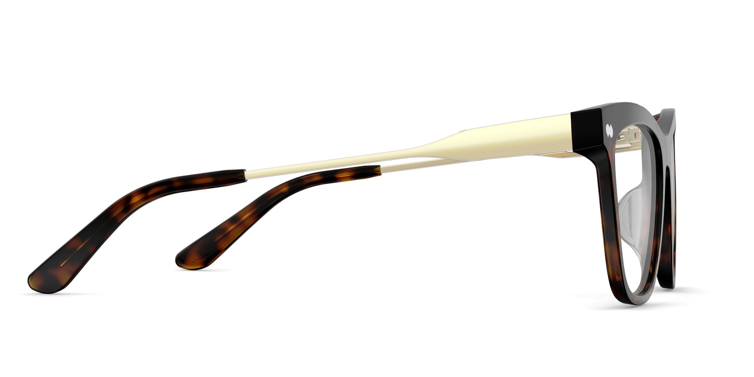 The Harper - Tortoise Acetate Gold Metal