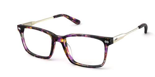 The Kirby - Purple Confetti Tortoise Acetate Gold Metal