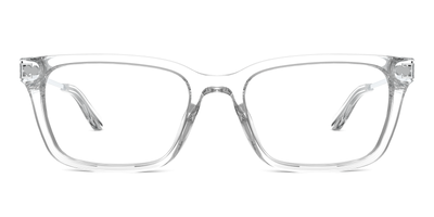 Mixed Material Crystal Clear Silver Metal